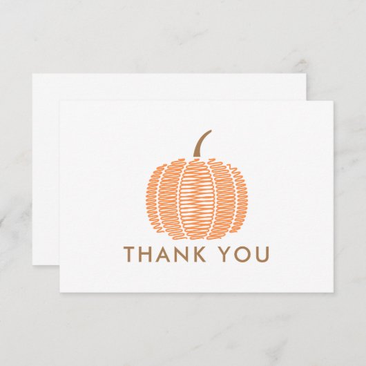 DANK JE | Herfst Pompoen Bedankkaart (Voorkant / Achterkant)