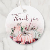 Dank je herfstpompoenen bedankjes labels (Voorkant)