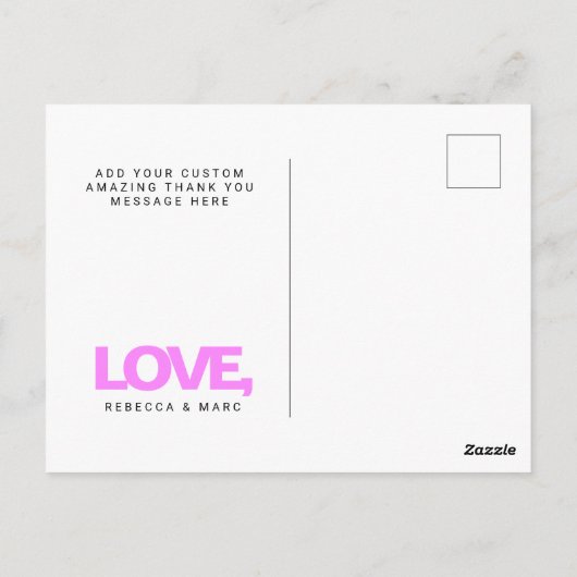 Dank Je Holografisch Iriserend Y2K Briefkaart (Achterkant)