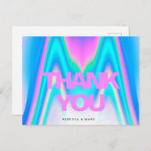 Dank je Holografische Iridescente Y2K Briefkaart (Voorkant / Achterkant)