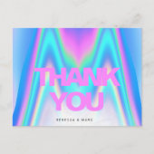 Dank je Holografische Iridescente Y2K Briefkaart (Voorkant)