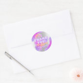 Dank je | Holografische Zomer Verjaardag Pool Part Ronde Sticker (Envelop)
