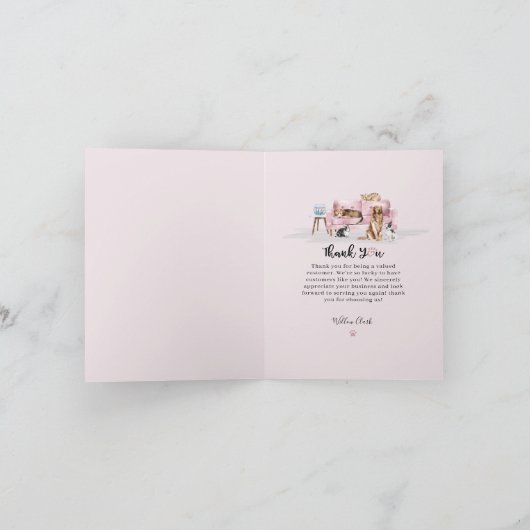 Dank je | Home Huisdier Zittend Huisdier Familie R Bedankkaart (Binnen)