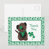 Dank je hond Shamrock groen Briefkaart (Voorkant / Achterkant)
