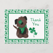 Dank je hond Shamrock groen Briefkaart (Voorkant)