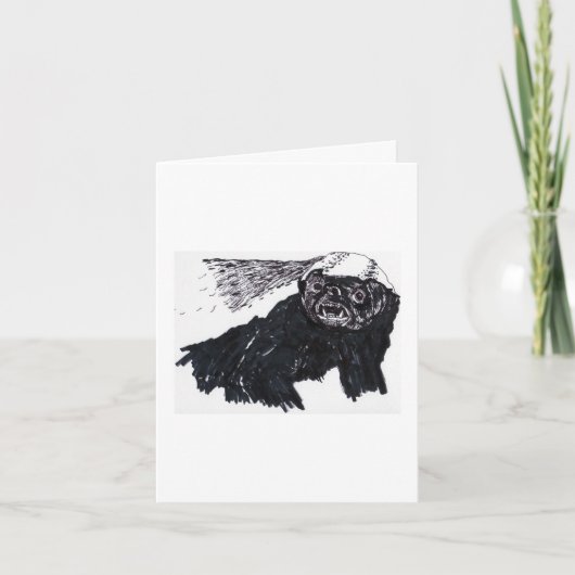 Dank je, Honey Badger Bedankkaart (Voorkant)