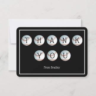 Dank je honkbal aangepast gepersonaliseerd bedankkaart