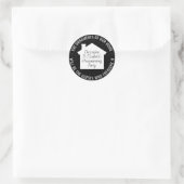 Dank je huis inrichtingsfeestje modern huis gesche ronde sticker (Tas)