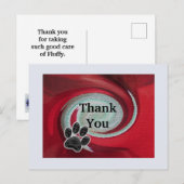 Dank Je Huisdier Oppasser Rode Draaikolk Dierenpoo Briefkaart (Voorkant / Achterkant)