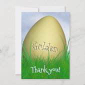 "Dank je!" - Ik vond de gouden eieren Feestdagenkaart (Voorkant)