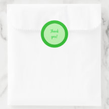 Dank je in groene cirkelstickers