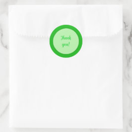 Dank je in groene cirkelstickers ronde sticker