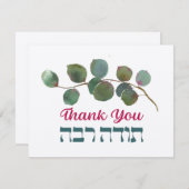 Dank Je In Het Hebreeuws - Todah Raba Joodse Erken Bedankkaart (Voorkant / Achterkant)