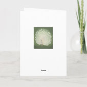 Dank je |  Japanse fijnkunst Peacock Kaart (Achterkant)