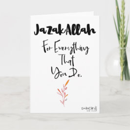 Dank Je - JazakAllah Eenvoudig Kaart