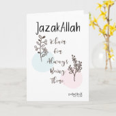 Dank je - JazakAllah Kaart (Gele Bloem)