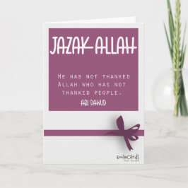 Dank Je - JazakAllah met Hadith Kaart