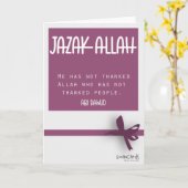 Dank Je - JazakAllah met Hadith Kaart (Gele Bloem)