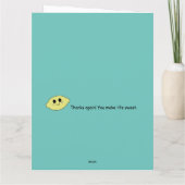 Dank je, je bent de Zest Bedankkaart (Achterkant)