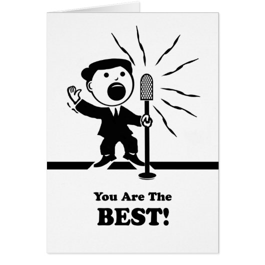 Dank je, je bent het beste! Retro Announcer (Voorkant)