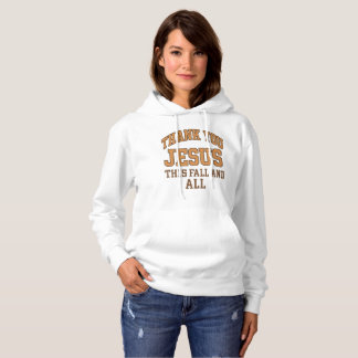 Dank Je Jezus Deze Herfst en Altijd – Varsity Stij Hoodie