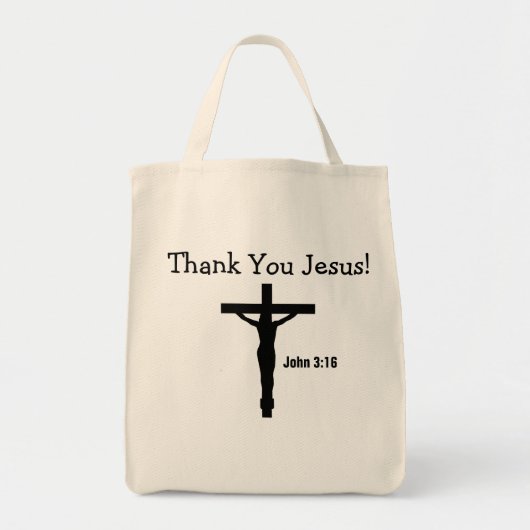 Dank Je Jezus Johannes 3:16 Tote Bag (Voorkant)
