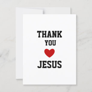 Dank Je Jezus   Modern Christelijk Geloof Hart Briefkaart