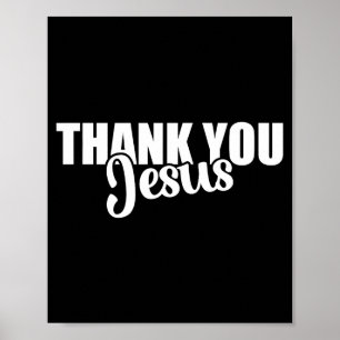 Dank Je Jezus Op geloof gebaseerde christelijke Bi Poster