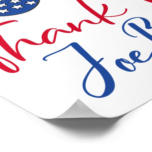Dank je Joe Biden herdenking Poster (Hoek)
