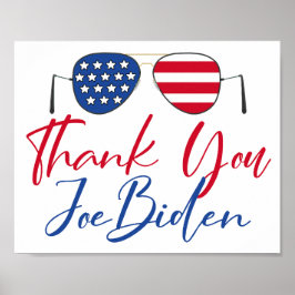 Dank je Joe Biden herdenking Poster