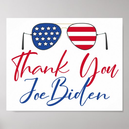 Dank je Joe Biden herdenking Poster (Voorkant)