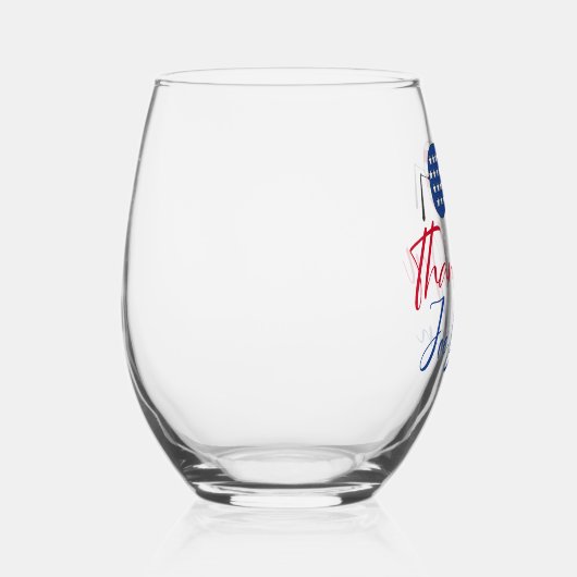 Dank je Joe Biden herdenking Wijnglas Zonder Voet (Rechts)