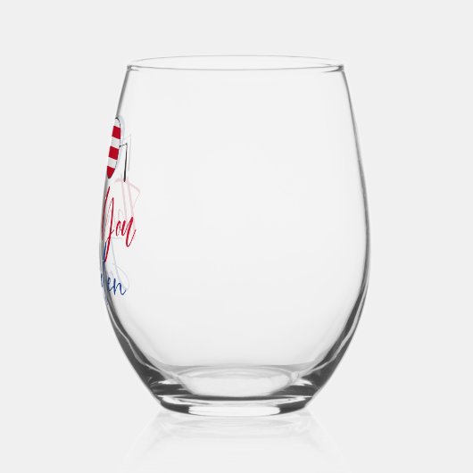 Dank je Joe Biden herdenking Wijnglas Zonder Voet (Links)