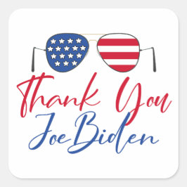 Dank je Joe Biden Vierkante Sticker