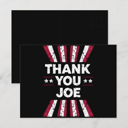 Dank je Joe President Biden Briefkaart (Voorkant / Achterkant)