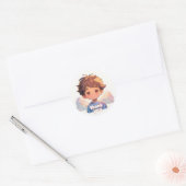Dank je jongen Anime Smile Ronde Sticker (Envelop)