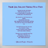 Dank je, jongen, dat je me een moeder hebt gemaakt poster (Voorkant)