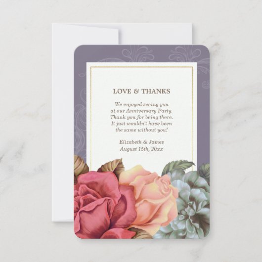 Dank je Jubileum platte Kaarten (Voorkant)