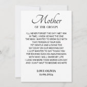 Dank je kaart aan moeder van de bruidegom,Aan mijn (Voorkant)