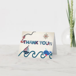 Dank je kaart Ahoy Het is een jongen nautisch