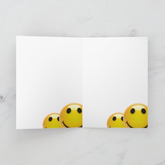 Dank je kaart - blij, glimlachend (Binnen)