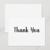 dank je kaart in eenvoudige minimale tekststijl (Voorkant / Achterkant)