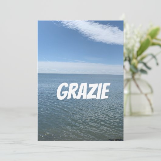 DANK JE KAART IN ITALIAANS (Staand voorkant)