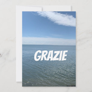 DANK JE KAART IN ITALIAANS