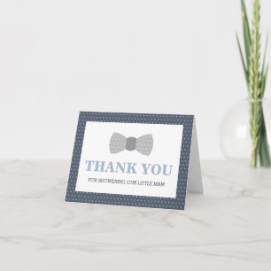 Dank je kaart, klein Man, boog Stropdas Bedankkaart