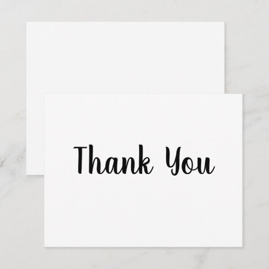 dank je kaart met eenvoudige minimale tekststijl (Voorkant / Achterkant)