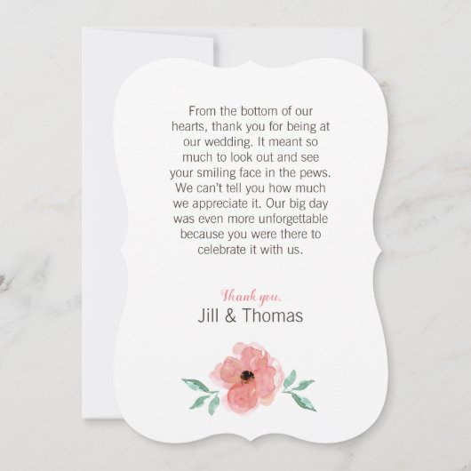 Dank je | Kaart na bruiloft (Achterkant)