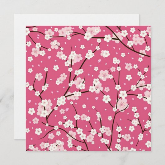 DANK JE KAART : SAKURA CHERRY BLOSSOMS (Voorkant / Achterkant)