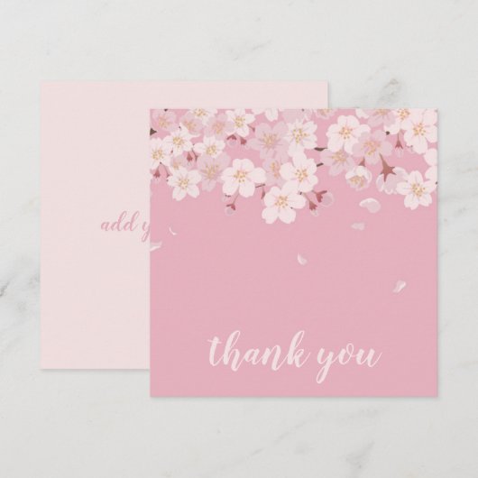 DANK JE KAART : SAKURA CHERRY BLOSSOMS (Voorkant / Achterkant)