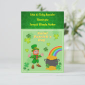 Dank je, kaart St. Patrick's Day. (Staand voorkant)